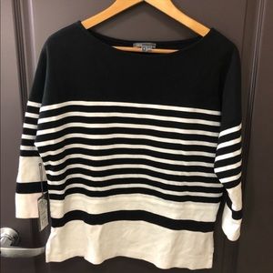 NWT Vince nautical stripe boatneck top Sz small